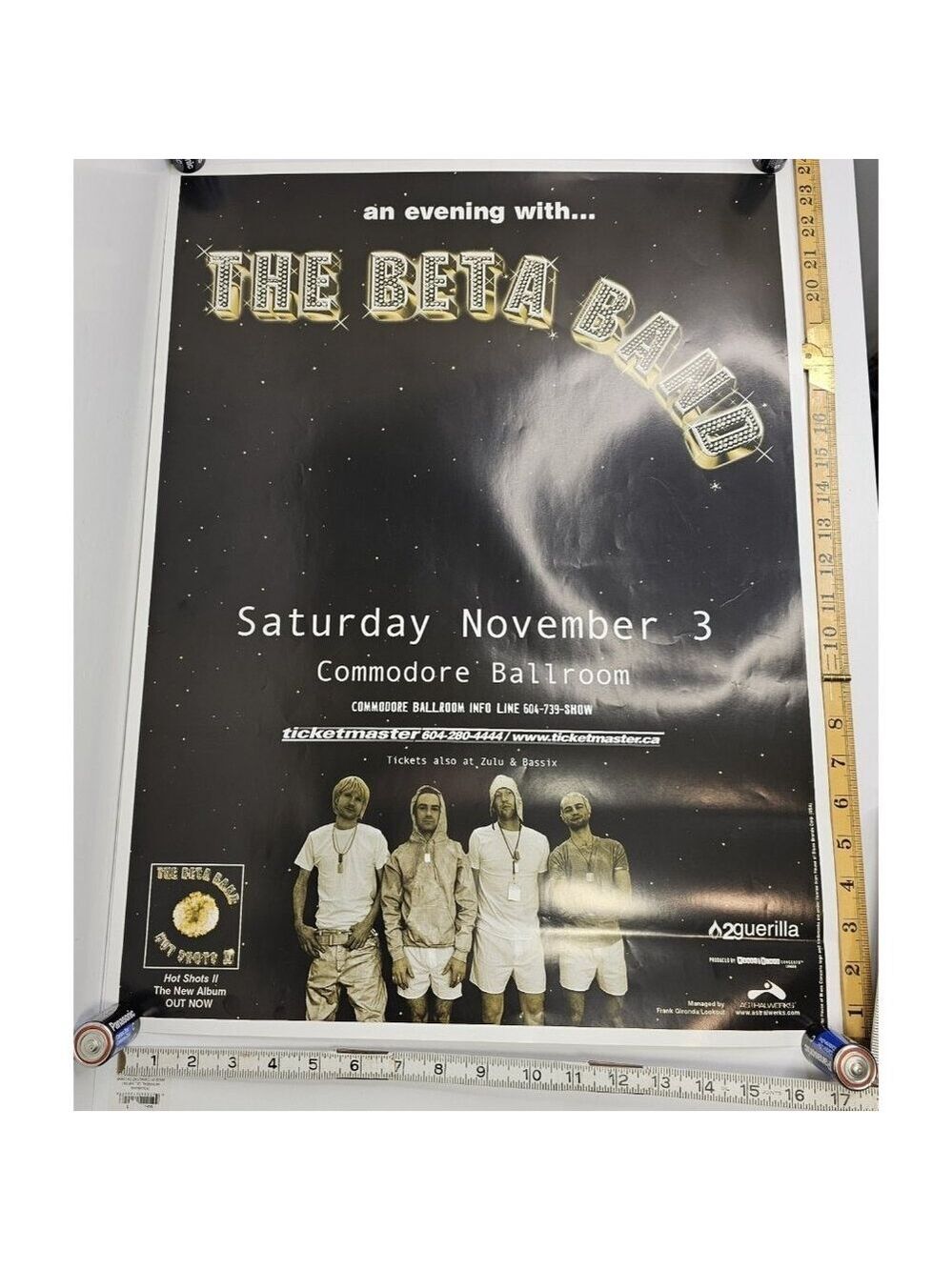The Beta Band Poster Commodore Ballroom Vancouver Nov 3 2000s Concert Tour